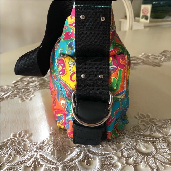 Ralph Lauren,psychedelic multicolor Baguette Purse Small barrel Shoulder/handbag - Picture 3 of 13